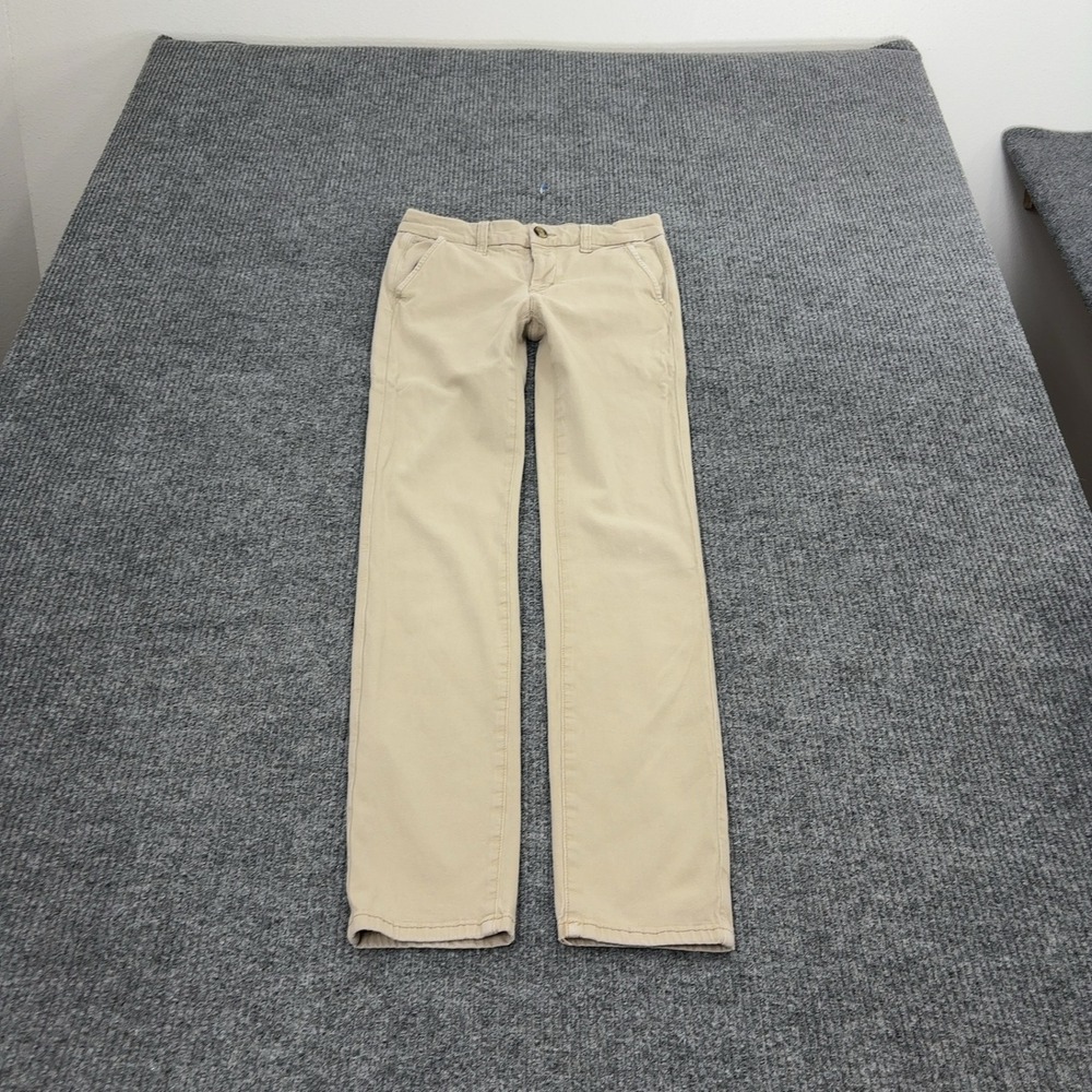 American Eagle Pants Women 4 Tan‎ Cotton Viscose Stretch Chino Slim Casual Style